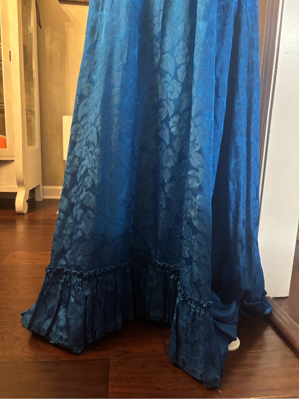 Vintage Handmade Royal Blue Gown - Picture 4 of 12